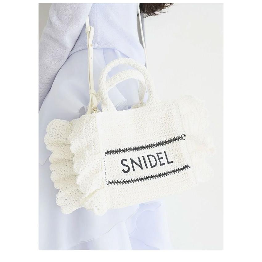 SNIDEL ハンドバッグ ショルダーバッグ SNIDEL（スナイデル） バッグ 26春夏 ブレーズフリルロゴショルダー