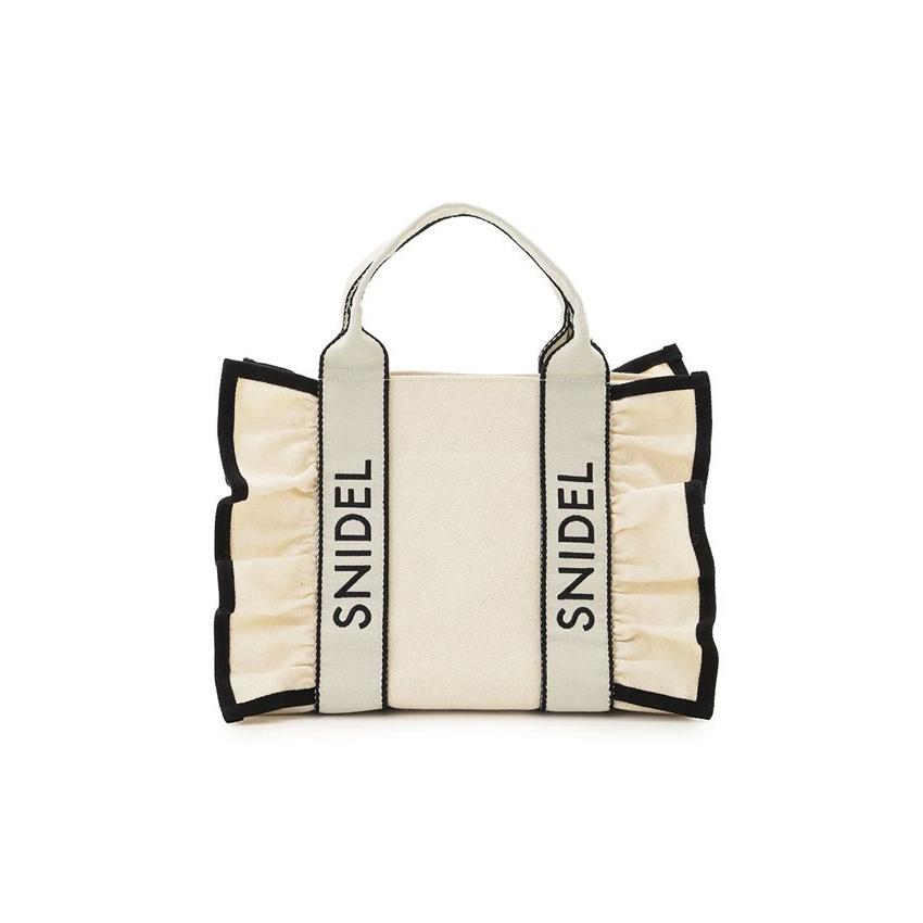 SNIDEL（スナイデル） 新作10%OFF バッグ 26春夏 フリルロゴバッグ