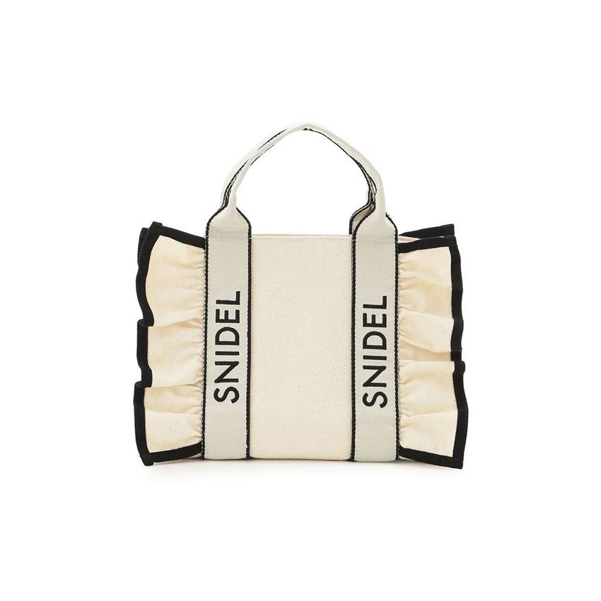 SNIDEL（スナイデル） 新作10%OFF バッグ 26春夏 フリルロゴバッグ
