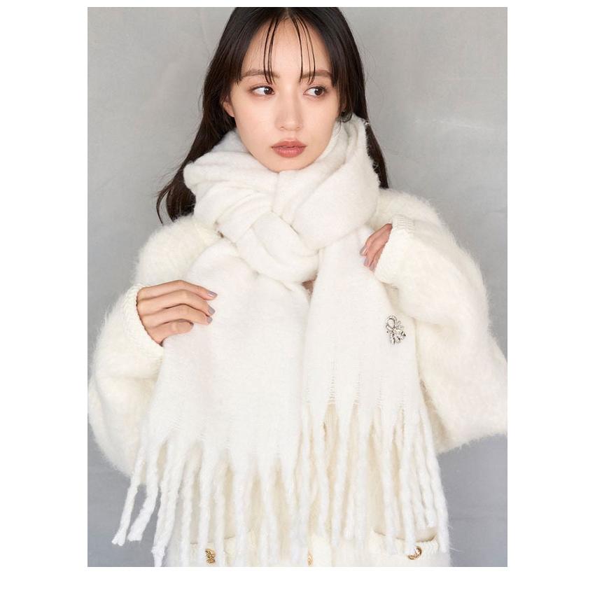 スナイデル マフラー SNIDEL（スナイデル） SALE50%OFF 小物 ブローチ付きマフラー 大判