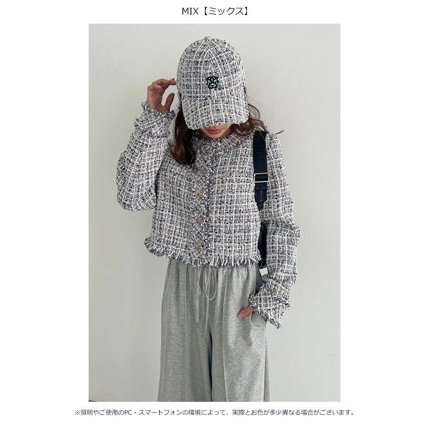 新作新品タグ付き　スナイデル♡ ツイードジャケット ツイードジャケット（ノーカラージャケット）｜SNIDEL