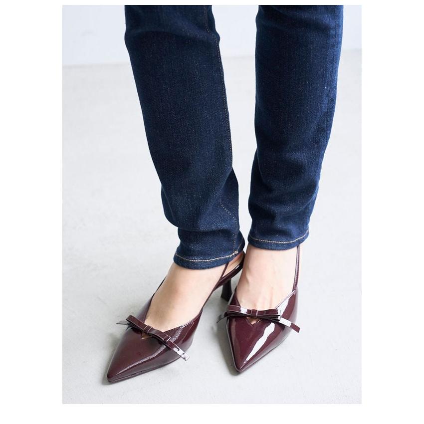 スナイデル snidel リボンパンプス 2025 AW 秋 新作 SNIDEL 新作10%OFF スナイデル シューズ 25秋冬 リボンパンプス