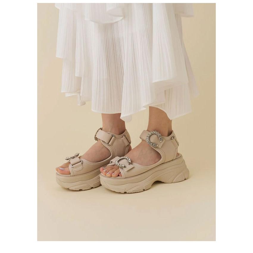 snidel ビジューサンダル値下げ中~31日まで SNIDEL（スナイデル） 新作10%OFF シューズ 26春夏 スニーカーソール
