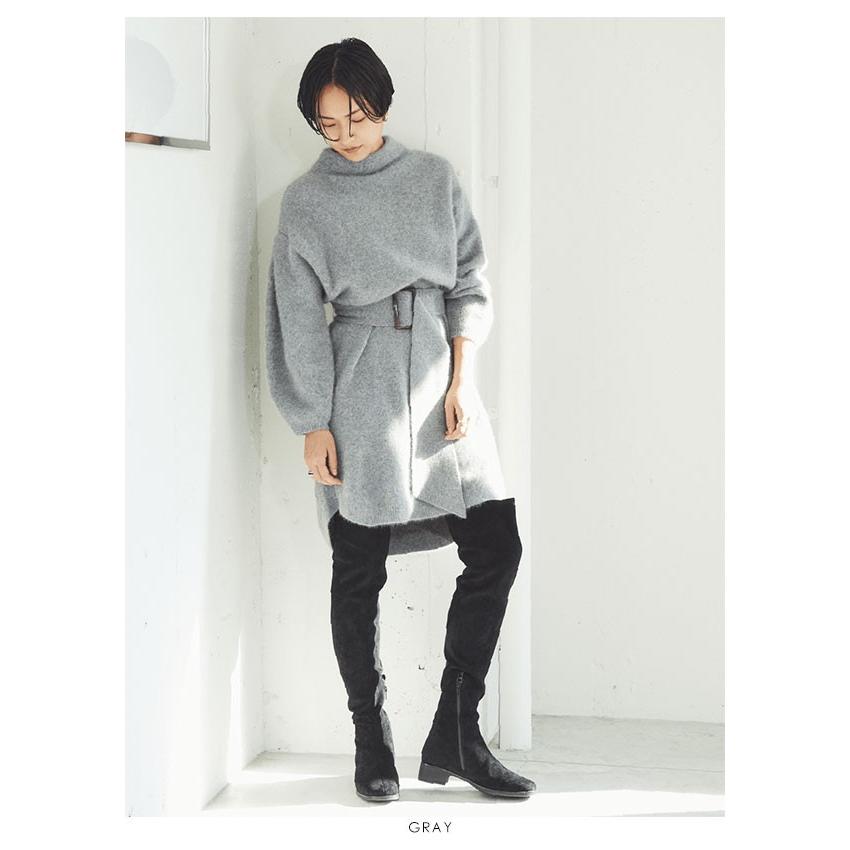 スナイデル Snidel 19秋冬 ベルティッドラクーンニットワンピース レディース ワンピース ミニ丈 長袖 トップス ニット ラクーンニット ボトルネック 2way Swno バッグ ワンピースのダブルハート 通販 Yahoo ショッピング