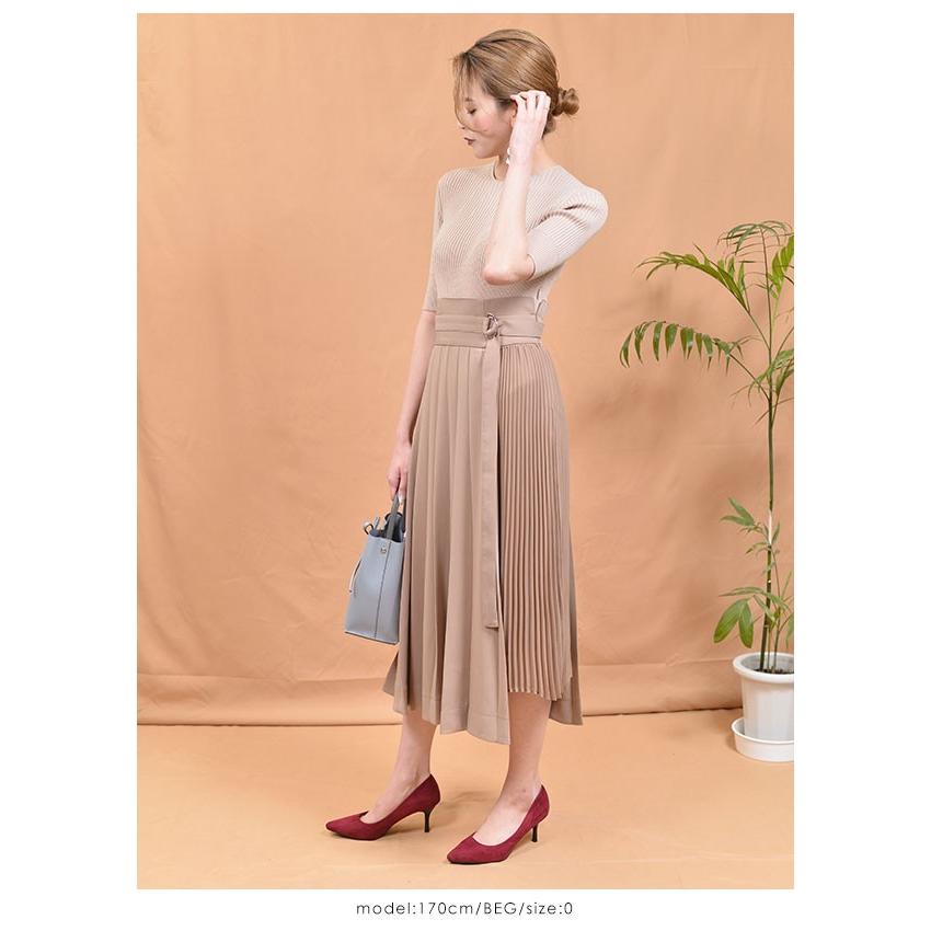 吐く ブッシュ 噴出する スナイデル ニット プリーツ ワンピース Downeymasterchorale Org