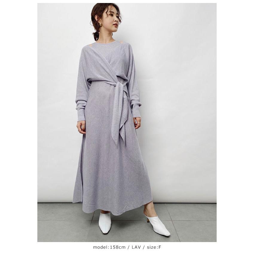 スナイデル Snidel 秋冬 ニットレイヤードワンピース レディース ワンピース ニット レイヤード ニットワンピース ロング丈 長袖 オーバーサイズ Swno4139 バッグ ワンピースのダブルハート 通販 Yahoo ショッピング