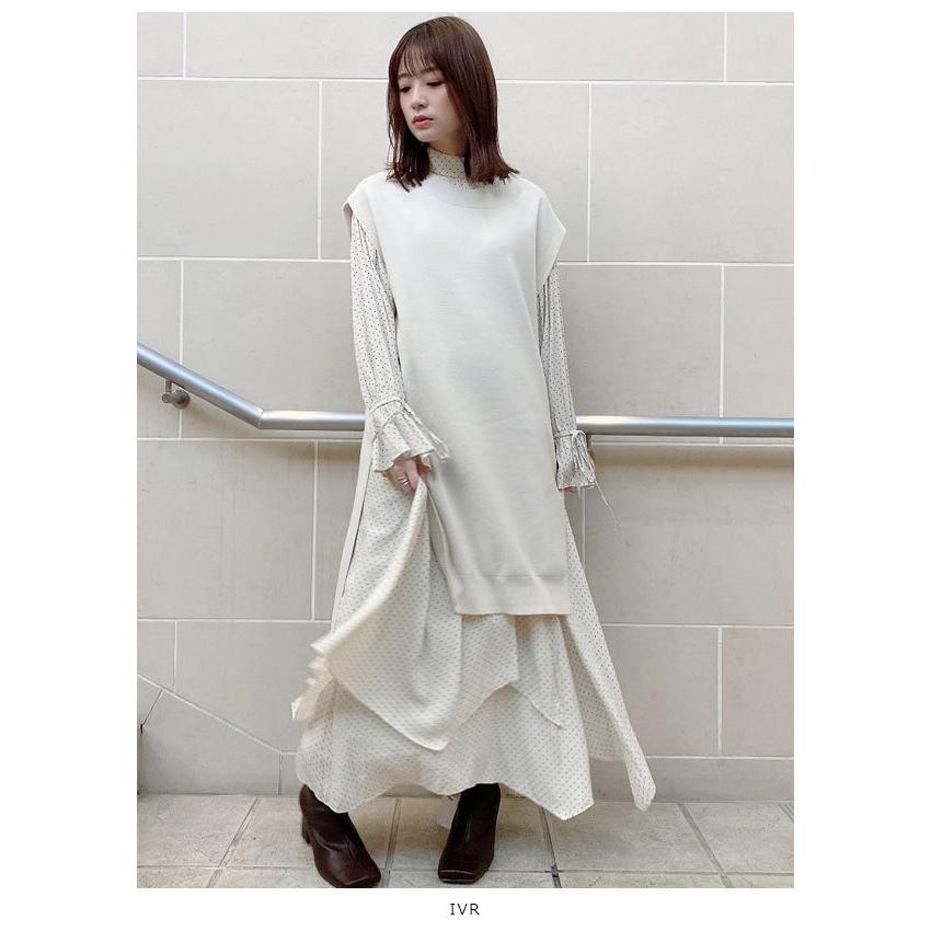 即納 スナイデル Snidel 冬アイテム ベストセットワンピース レディース ワンピース 長袖 ロング丈 ニットベスト ニット ニットワンピース Swno5032 バッグ ワンピースのダブルハート 通販 Yahoo ショッピング