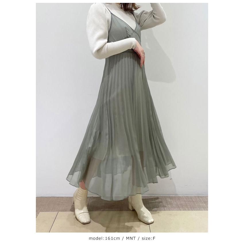 Sale スナイデル Snidel 冬アイテム シアーキャミレイヤードニットワンピース レディース ワンピース キャミワンピース ニット レイヤード Swno5036 バッグ ワンピースのダブルハート 通販 Yahoo ショッピング