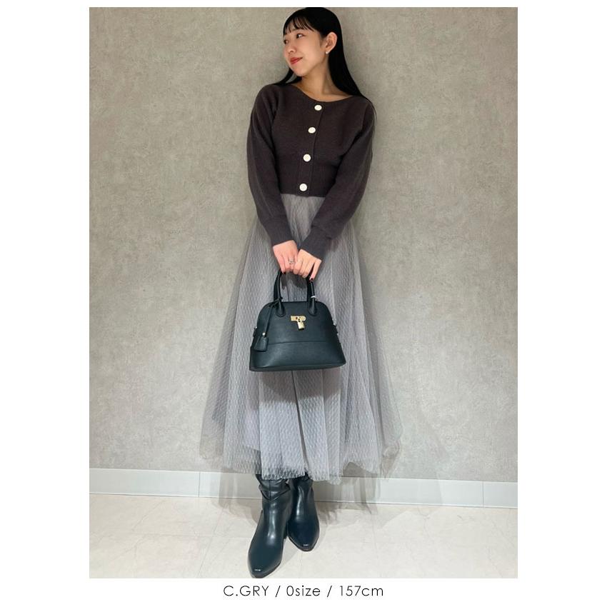 SNIDEL（スナイデル） SALE50%OFF ワンピース 24秋冬 カーデ×チュール