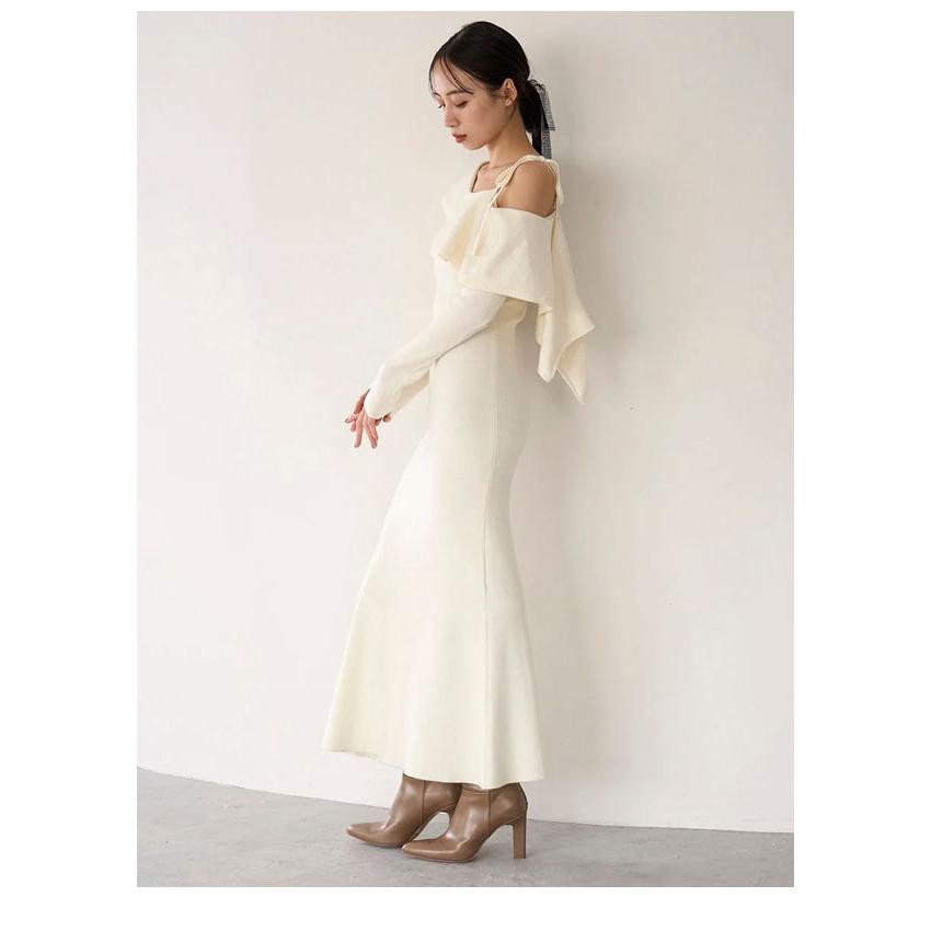 SNIDEL（スナイデル） SALE50%OFF ワンピース 24秋冬 ワンショルケープ
