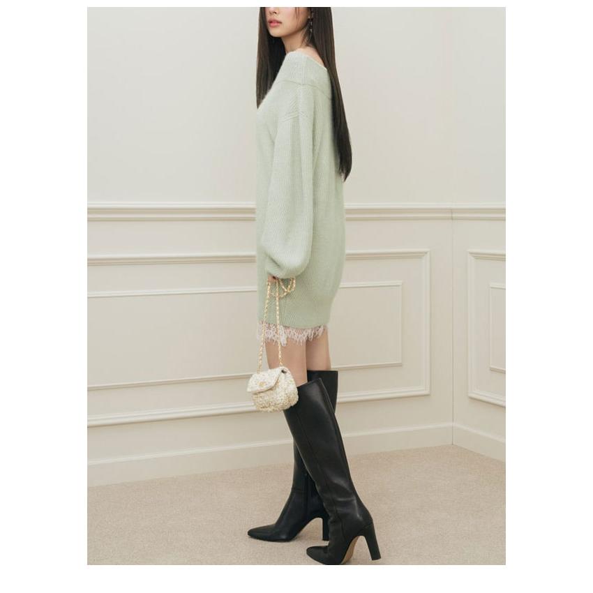 スナイデル 25AW 2点セット ニット セーター キャミミニワンピース F SNIDEL（スナイデル） (最終セール50%OFF&300円OFF) ニットセット