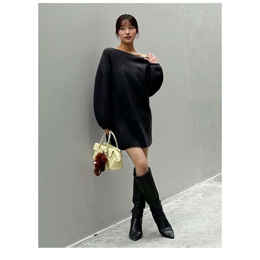 新作新品タグ付き　スナイデル♡ ラクーンミニニットワンピース ラクーンミニニットワンピース(ミニワンピース)｜ワンピース｜SNIDEL