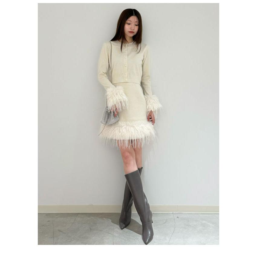 新品】SNIDEL スナイデル クロップドハーフスリーブカーディガン