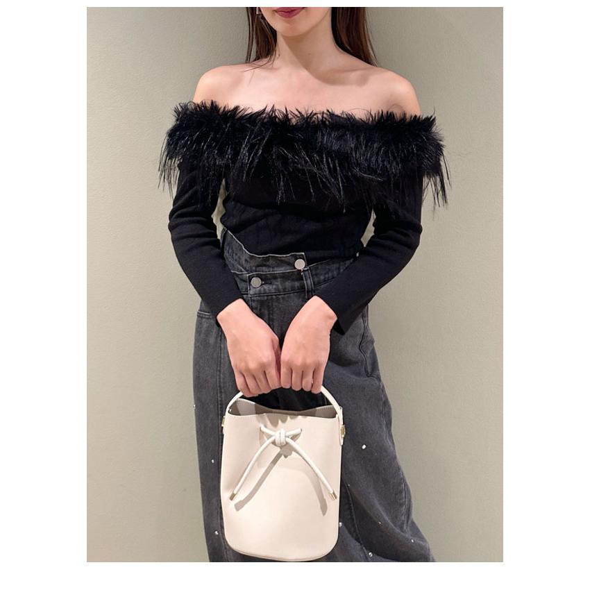 SNIDEL SALE50%OFF スナイデル トップス 24秋冬 デコルテファー SNIDEL SALE50%OFF スナイデル トップス 24秋冬 デコルテファー