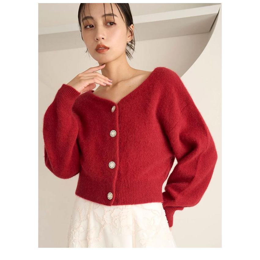 SNIDEL SALE50%OFF スナイデル トップス 24秋冬 ビジュー釦 SNIDEL SALE50%OFF スナイデル トップス 24秋冬 ビジュー釦