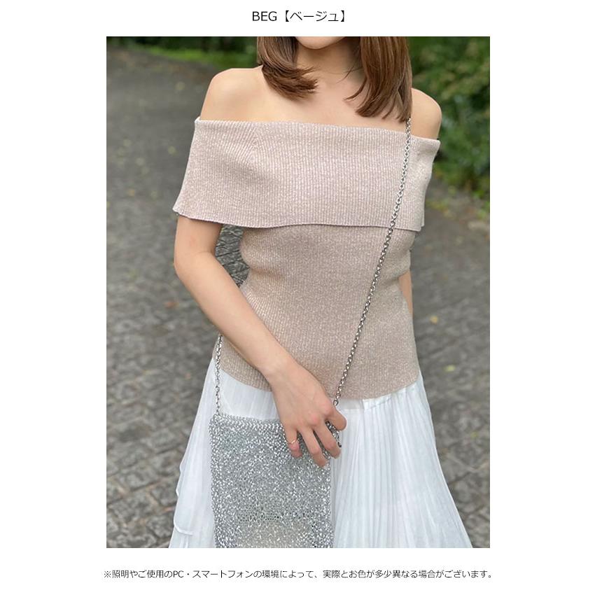 SNIDEL 新作10%OFF スナイデル トップス 25春夏 オフショル