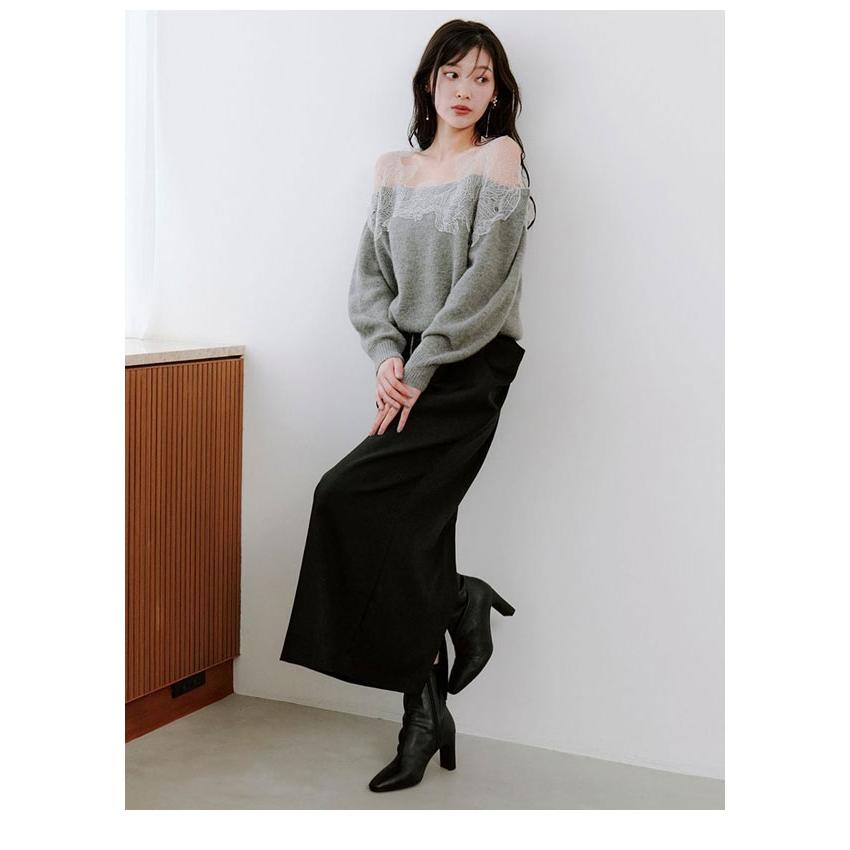 SNIDELトップス SNIDEL 新作10%OFF スナイデル トップス 25秋冬 レース