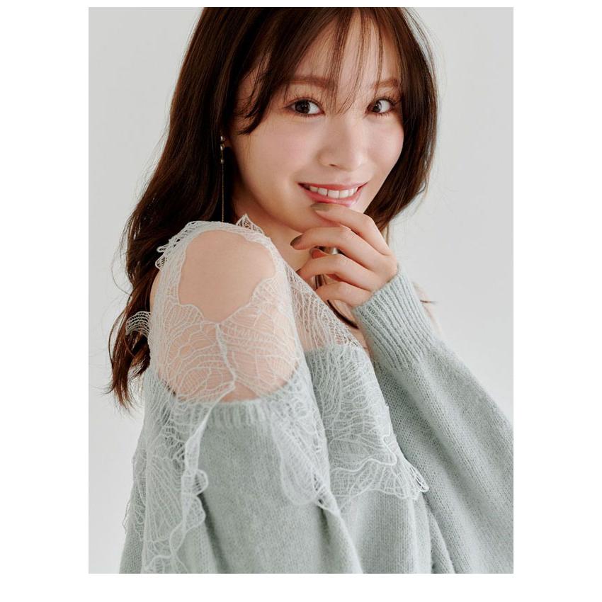 SNIDEL 新作10%OFF スナイデル トップス 25秋冬 レース