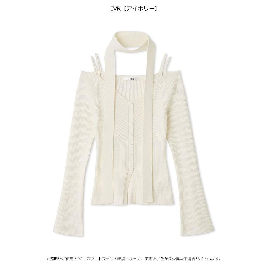 SNIDEL（スナイデル） SALE10%OFF トップス 25秋冬 タイ付きニットプル