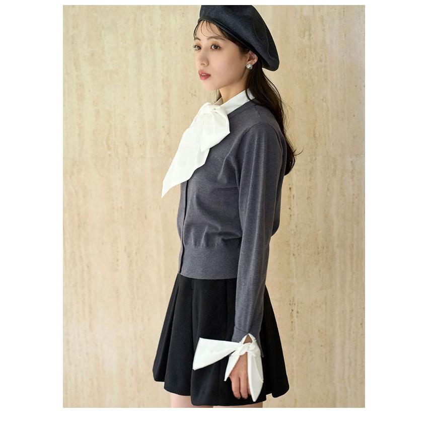 SNIDEL 新作10%OFF スナイデル トップス 25秋冬 ボウタイ