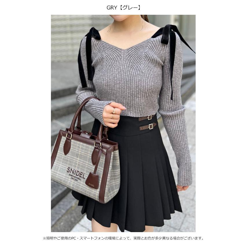 【snidel】オフショルダー SNIDEL 新作10%OFF スナイデル トップス 25秋冬 ショルダー