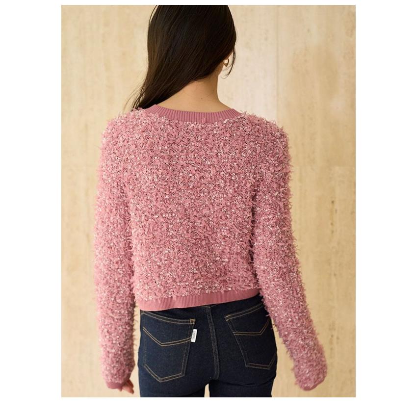 ✨極美品✨25SS SNIDEL スナイデル ツイード ニット カーディガン 紺 SNIDEL 新作10%OFF スナイデル トップス 25秋冬 ミックス