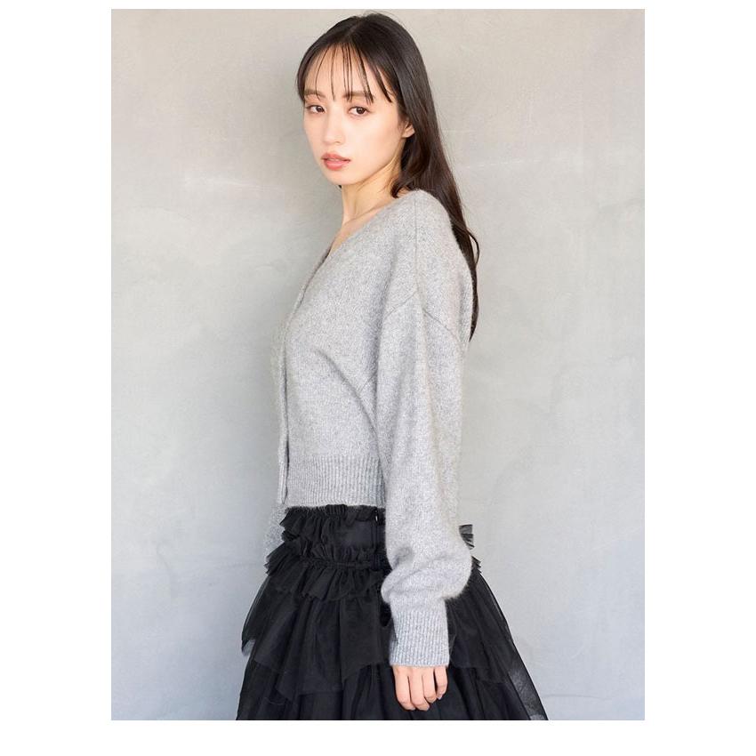 snidel*今期ビジュー付半袖ニット WEB限定】ビジューカラーニットカーディガン(カーディガン)｜トップス