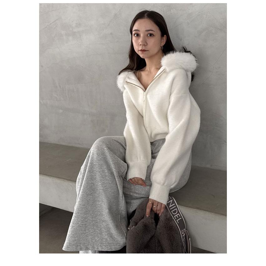 SNIDEL(スナイデル)Sustainableファー付きニットパーカー SNIDEL｜Sustainableファー付きニットパーカー | Rakuten Fashion(楽天