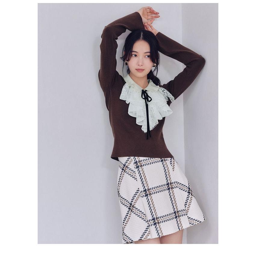スナイデル Sustainableレイヤードラッフルニットプルオーバー SNIDEL（スナイデル） SALE20%OFF トップス 25秋冬 Sustainable