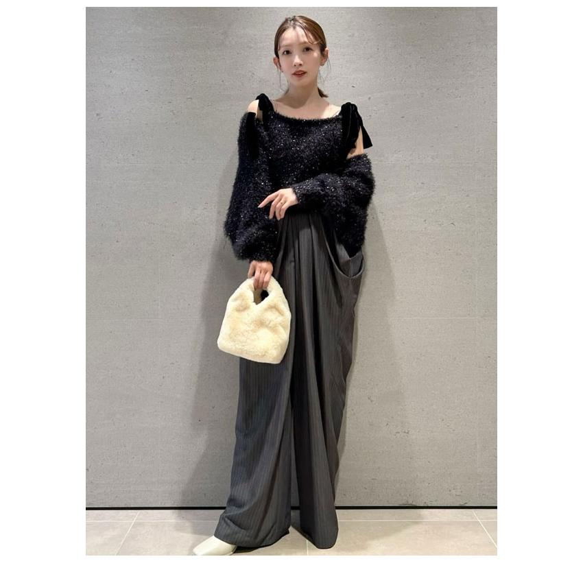 SNIDEL（スナイデル） SALE50%OFF トップス ラメニットアンサンブル