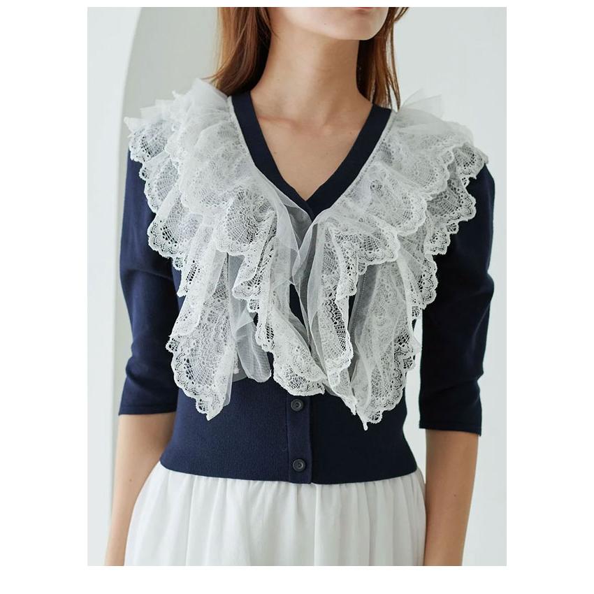 SNIDEL（スナイデル） 新作10%OFF トップス 25秋冬 チュールフリル