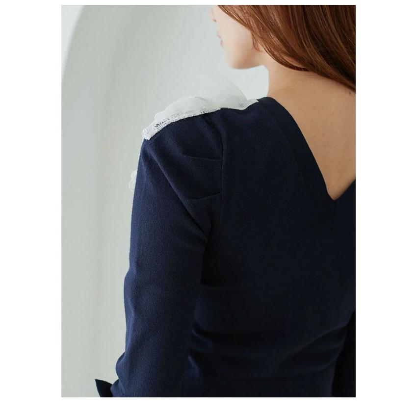 SNIDEL（スナイデル） 新作10%OFF トップス 25秋冬 チュールフリル