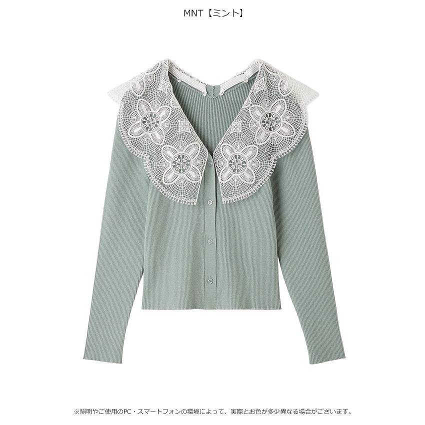 スナイデル SNIDEL トップス 25秋冬 エンブロイダリーカラーニット