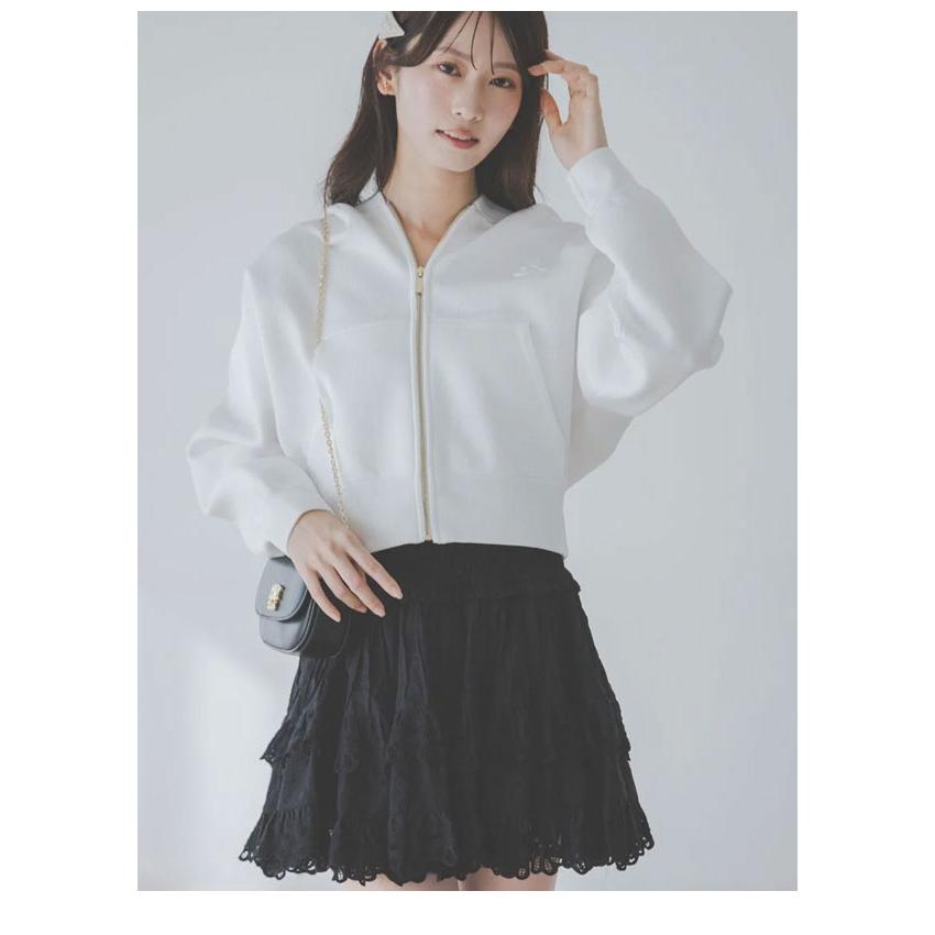 SNIDEL（スナイデル） トップス 26春夏 ショートニットパーカー ミニ丈