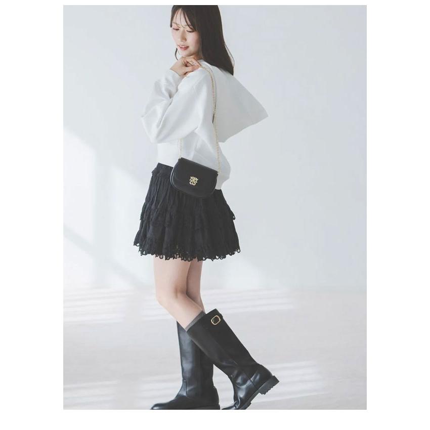 新品未使用タグ付♡Snidel スナイデル ニットトップス 黒 クロシェニットトップス（ニット/セーター）｜SNIDEL（スナイデル）の