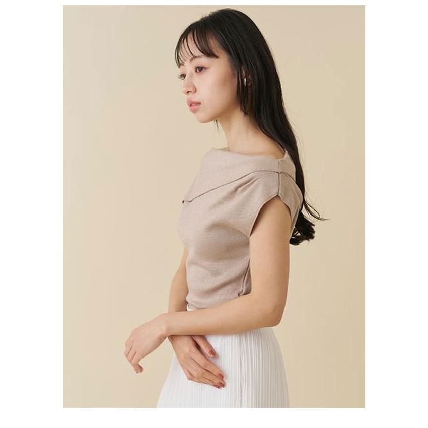 SNIDEL（スナイデル） 新作10%OFF トップス アシメデザインニットプル