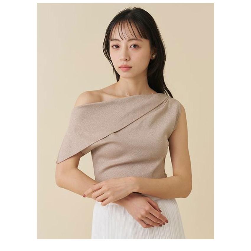 美品✨慈雨 近年モデル アシンメトリーカットソー トップス 総柄 ボトルネック SNIDEL（スナイデル） トップス アシメデザインニットプルオーバー
