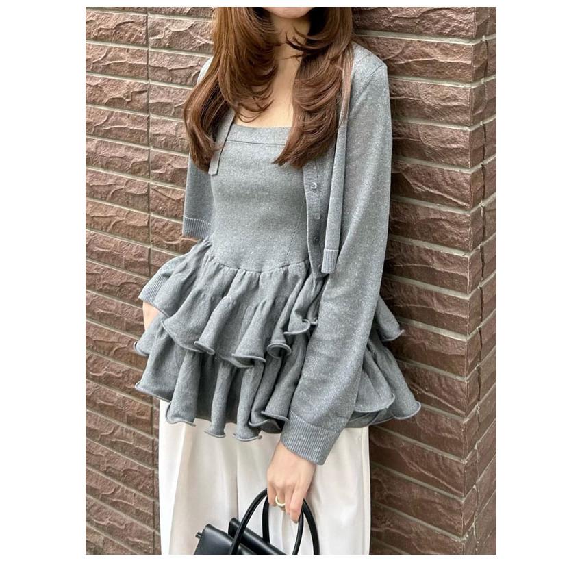 snidel トップス SNIDEL（スナイデル） トップス 26春夏 ラッフルティアードベアニット