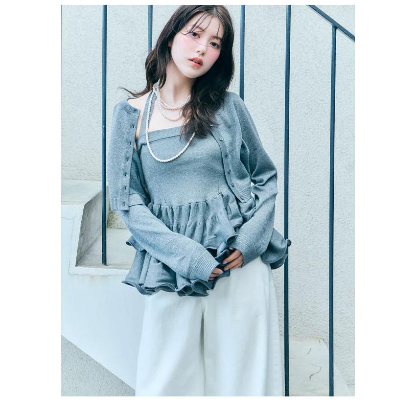 SNIDEL（スナイデル） トップス 26春夏 ラッフルティアードベアニット