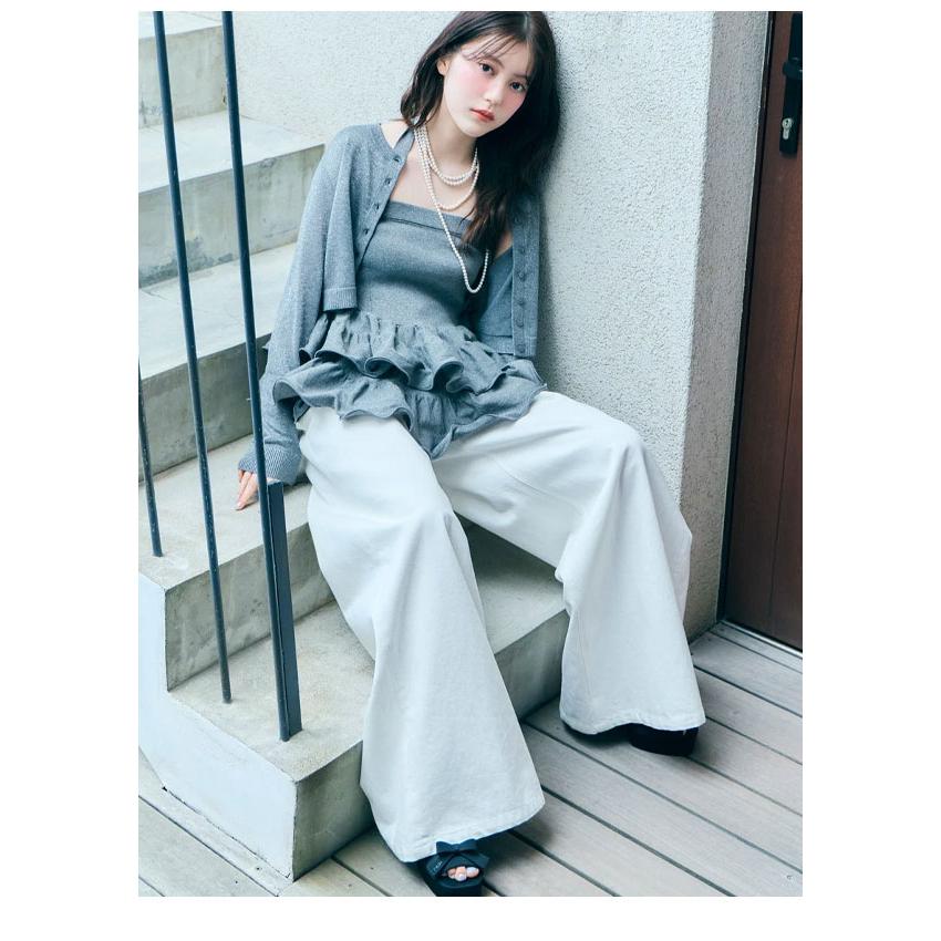 SNIDEL（スナイデル） トップス 26春夏 ラッフルティアードベアニット
