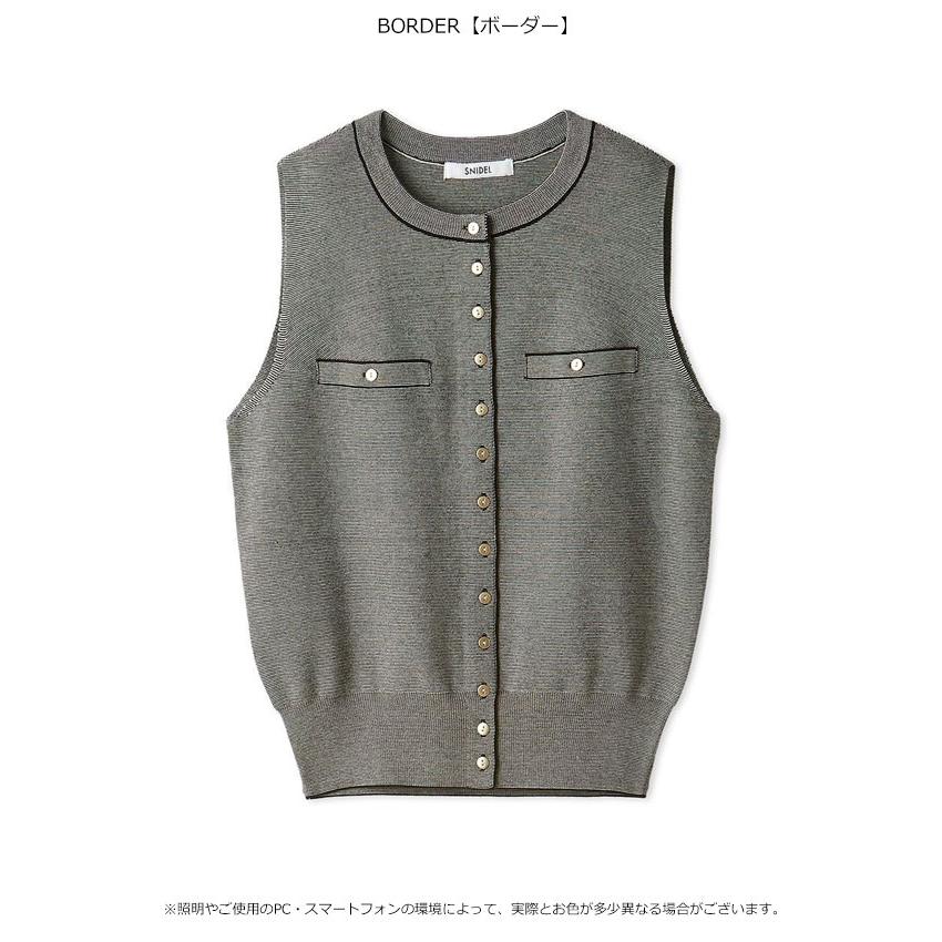 SNIDEL - スナイデル 畦ニットベスト 大人気❤️完売色 SNIDEL（スナイデル） トップス ニットジレプルオーバー ミドル丈