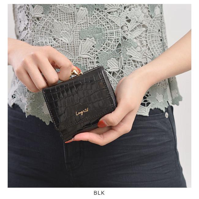 アングリッド Ungrid 通販 シャイニースモールクロコがま口財布 財布 収納 型押し 三つ折り ウォレット ミニウォレット ロゴ カラフル コインケース 母の日 Ung バッグ ワンピースのダブルハート 通販 Yahoo ショッピング