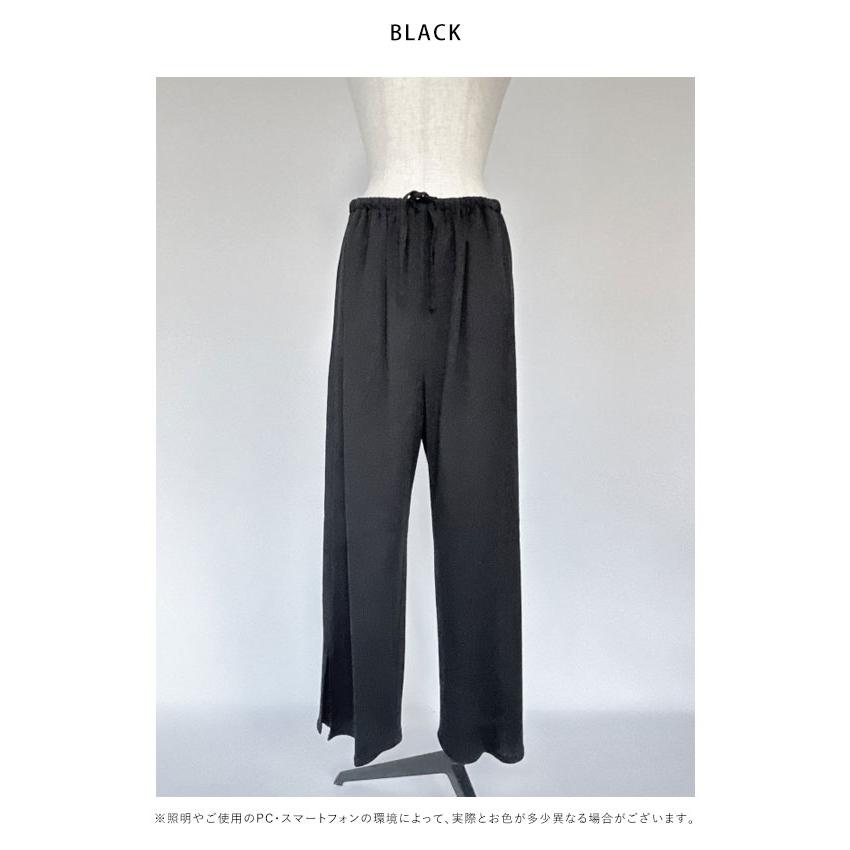 100%安心保証 SALE アンソフィー un-sophie Striped crepe wide pants 楊柳ストライプワイドパンツ レディース ボトムス ロング丈 uwa230247