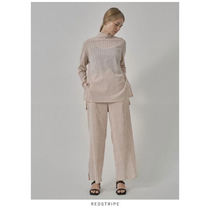 SALE アンソフィー un-sophie Striped crepe wide pants 楊柳 SALE アンソフィー un-sophie Striped crepe wide pants 楊柳