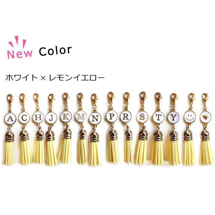 イニシャル チャーム バッグチャーム タッセル キーホルダー