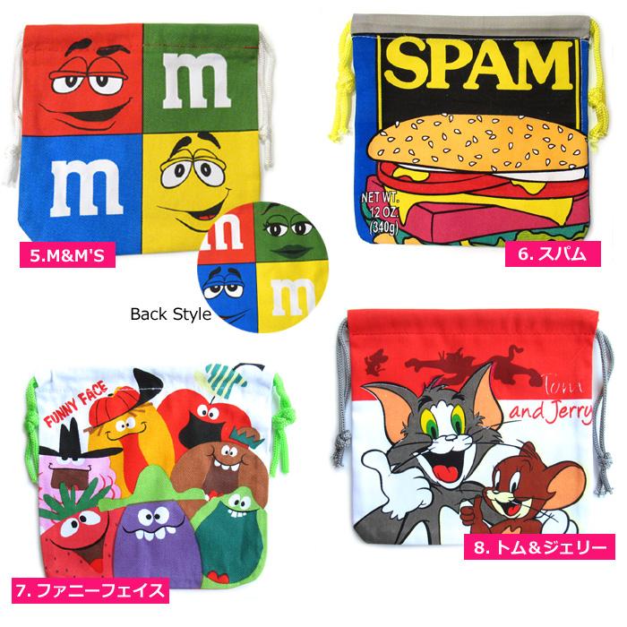 巾着袋 小 おしゃれ 巾着 コップ袋 給食袋 キャラクター 小物入れ 入学 