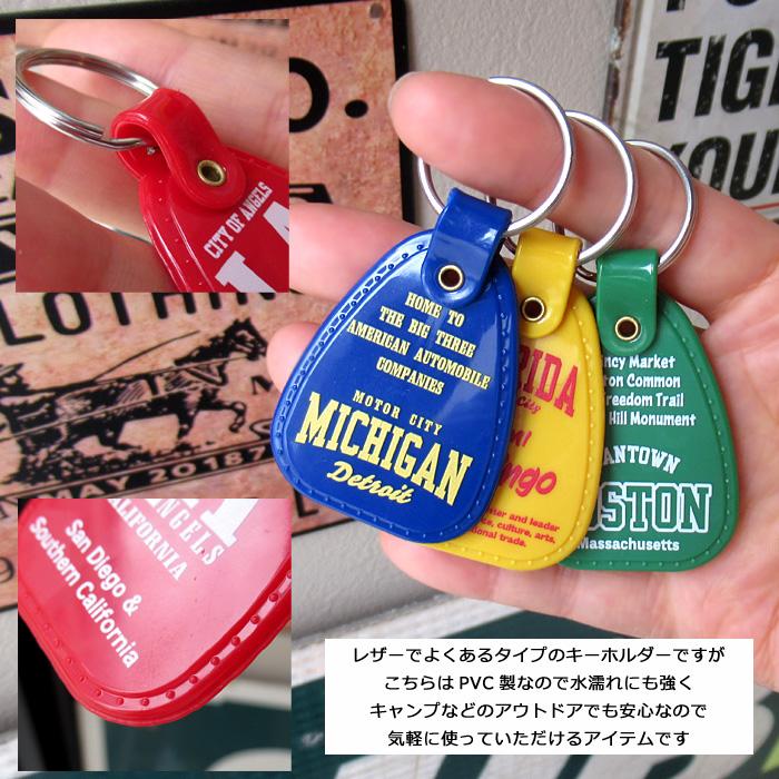 キーホルダー サドルキータグ ノベルティ 車の鍵 紛失防止 USA キータグ キーリング アメ雑 アメリカン雑貨 ダブルスリー | ブランド登録なし | 08