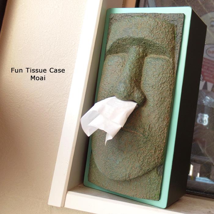 ティッシュケース モアイ像 ティッシュカバー アメリカン雑貨