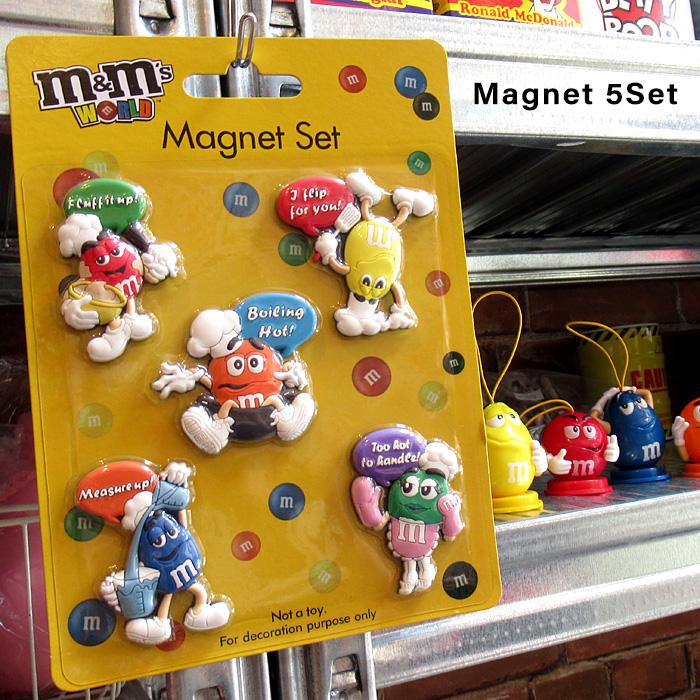 M&M's マグネット セット 5個 5点 磁石 かわいい デスク回り プレゼント アメリカン雑貨 ダブルスリー | ブランド登録なし