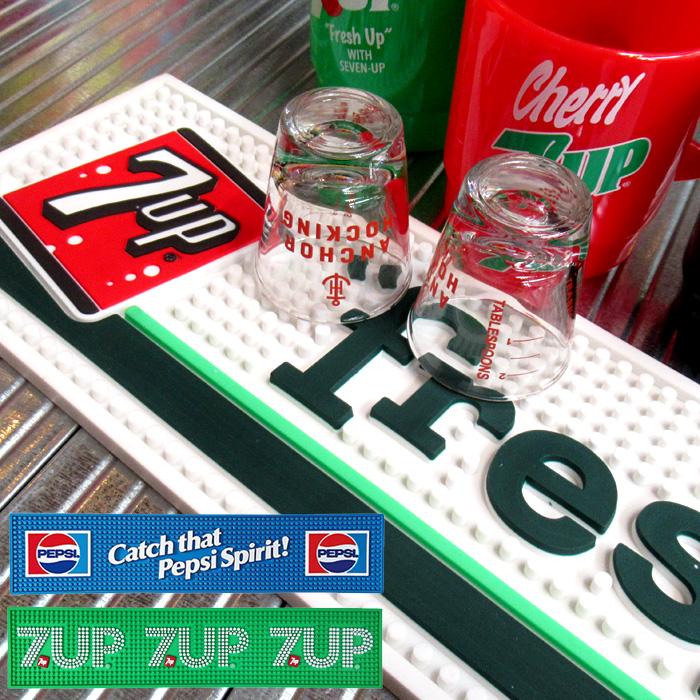 バーマット PEPSI 7UP パブグッズ グラス置き コースター ショットバー バーカウンター おしゃれ かっこいい アメリカン雑貨 ダブルスリー | ブランド登録なし